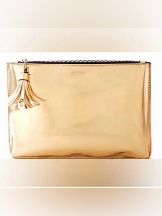 Markfran Handbags - MARKFRAN Pale Gold Princess Reflection Two Color Clutch‎ Bag